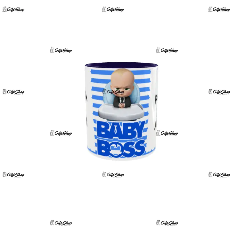 Baby boss, cana personalizata cu 2 poze, 330ml, model 3358
